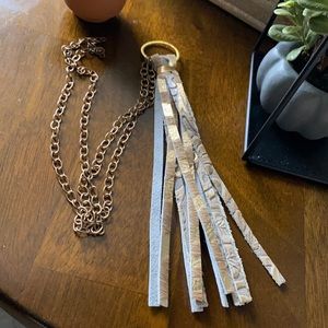 Bronze/Gold Chain Tassel Necklace